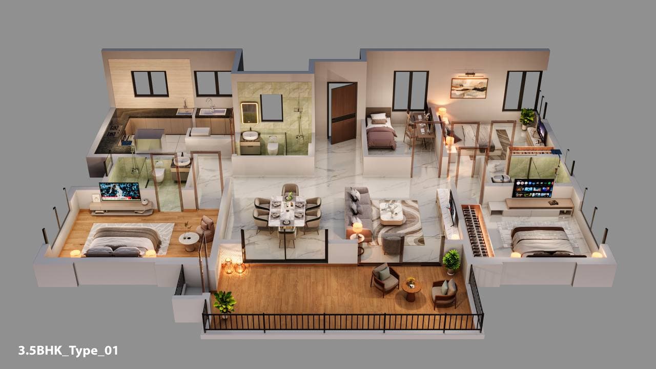 Understanding the Benefits of a 3.5 BHK Apartment for Modern Families